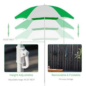 Ombrello regolabile rimovibile parasole all'aperto per bambini tavolo da Picnic con Sandbox Set per giardino e Patio mobili in legno - Product Image 5