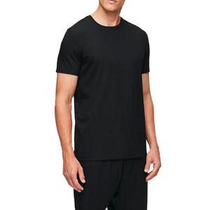 Camiseta personalizada de algodón liso de alta calidad para hombre con impresión de etiqueta de cuello camiseta de microfibra de manga corta - Product Image 1