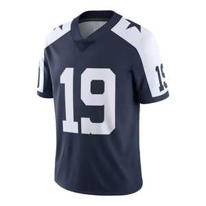 Camiseta de Fútbol Americano Personalizada con Diseño a Demanda, Sublimada, Cuello en V, Malla Transpirable, Manga Corta para Hombre, Nombre y Número del Equipo - Product Image 1