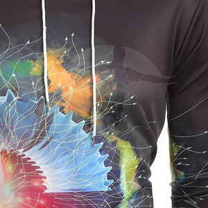 Sweat à capuche décontracté d'hiver de haute qualité, imprimé numériquement, respirant, à séchage rapide, en coton thermique, coupe oversize, sublimation colorée - Product Image 5