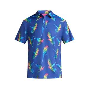 เสื้อโปโลชาย แขนสั้น ลายจุดสีน้ำเงิน ผ้าโพลีเอสเตอร์/คอตตอน ทรงลำลอง ระบายอากาศได้ดี กระดุมติดหน้า โลโก้ด้านหน้า น้ำหนัก 180 กรัม - Product Image 5