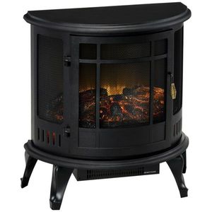 Caminetto Elettrico Moderno Nero da 22 Pollici con Effetto Fiamma LED e Design in Vetro per Uso Interno in Casa e Hotel - Product Image 2