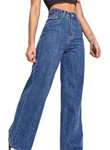 Pantalones Vaqueros de Cintura Alta para Mujer, Estilo Urbano y Uso Diario - Product Image 2