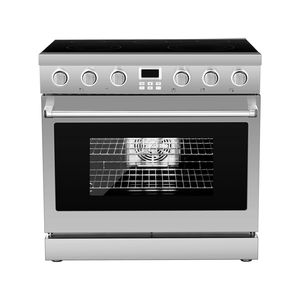 Compact 36\" Freestanding Electric <b>Range</b> Oven 6.0 Cu. Ft. Capacity Stainless Steel Kitchen Stove Featuring 5 Burners Digital - Product Image 1
