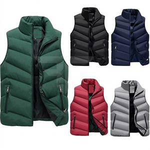Doudoune d'hiver pour homme style urbain avec gilet sans manches en coton épais à capuche amovible, vêtement d'extérieur pour l'automne - Product Image 1