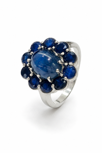 <b>Blue</b> Sapphire <b>Ring</b> in 92.5 Sterling Silver KLSR-10682 - Product Image 1