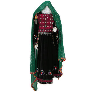 Vestido Afgano Kutchi en Oferta, Vestido Étnico Afgano Hecho a Mano con Espejos, Vestido Tradicional de la Cultura Afgana para Mujer - Product Image 2