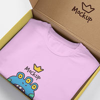 Boîte d'expédition pliable en carton ondulé Kraft rose pour t-shirts ou vêtements, emballage personnalisé