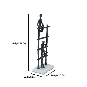 Trendy Artistic Modern Tabletop <b>Decor</b> Figure Climbing Ladder Shape Handmade Aluminum Eco-Friendly Durable Jaffs Exports Home - Product Image 2