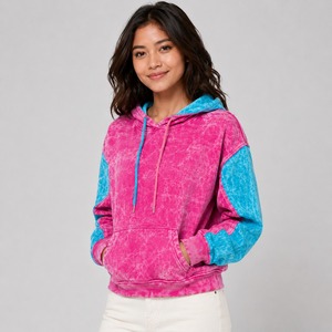 Sudadera con Capucha Extra Grande para Mujer, Lavado Ácido, Felpa Ecológica, Ofrece un Ajuste Relajado, Calidez Acogedora, Estilo Urbano Vintage - Product Image 5