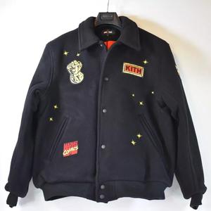 Wholesale Custom Logo Baseball Jacket Plus Polyester <b>Quilted</b> Lining <b>Wool</b> Shell PU Leather Sleeve Varsity Jackets - Product Image 1