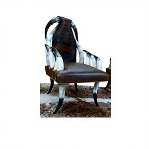 Chaise et table en corne naturelle sculptée, design romantique, fabriquées en usine, écologiques, durables, pour mariage, extérieur, jardin, maison, salle à manger - Product Image 2