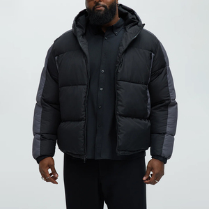 Veste matelassée unisexe personnalisée de haute qualité, style décontracté, col montant brillant, à capuche, vente en gros, toutes tailles - Product Image 3
