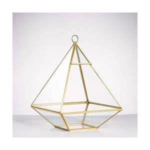 Farol de Metal con Espejo de Aspecto Elegante, Geométrico, Colgante, para Interiores/Exteriores, Jardín, Decoración de Bodas - Product Image 3