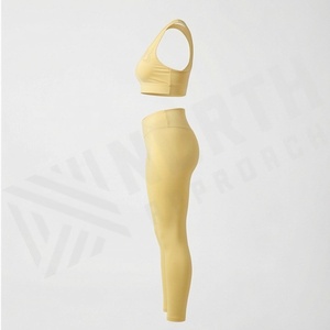 Conjunto de Leggings y Sujetador Deportivo para Yoga, Ropa Deportiva de Moda para Mujer con Logotipo Personalizado, Ropa Deportiva para Gimnasio, Atuendo Atlético para Mujer - Product Image 3