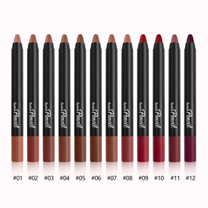 Crayon à lèvres mat 12 couleurs, crayon contour des lèvres crémeux longue tenue pour un port confortable toute la journée - Product Image 2