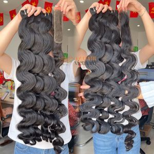 Cheveux vietnamiens bruts corps cheveux ondulés faisceaux de vrais extensions de cheveux humains, liste de prix d'usine de fin de cheveux complets, expédition dans le monde entier - Product Image 1
