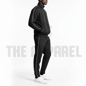 Custom Logo <b>Zip</b> <b>up</b> Nylon <b>Jacket</b> and Pants 2 Piece Set Polyester Tracksuits Patchwork Premium Nylon Windbreaker Sweat Suits Set - Product Image 5