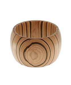 Brazalete de Madera Redondo Geométrico Clásico para Mujer, Acabado Liso y Pulido, Color Marrón Natural, Joyería de Moda para Regalo - Product Image 4