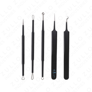 Premium 5 Piece Stainless Steel <b>Blackhead</b> Acne <b>Extractor</b> Kit with Custom Label Professional Facial Cleaning Tools - Product Image 2