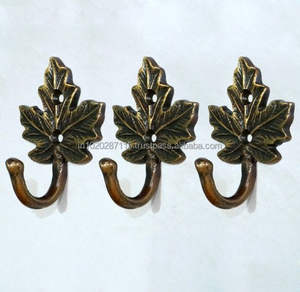 Handmade brass wall hooks showcasing artisanal craftsmanship durability timeless appeal for premium interior wall <b>storage</b> - Product Image 5