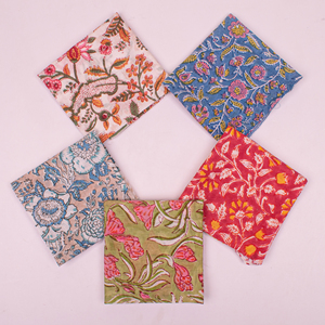 Artisan Block Print Floral Cotton <b>Square</b> <b>Scarf</b> Boho Chic Fashion Multifunctional High Quality Head <b>Scarf</b> Ethnic Spring Summer - Product Image 4