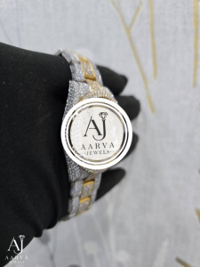 Luxury Diamond Inlay ETA <b>Mechanical</b> <b>Watch</b> 30mm Luminous Dial Stainless Steel Two-Tone Bracelet Date Display Unisex Fashion Gift - Product Image 3