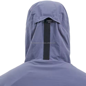 Wholesale High Quality Unisex <b>Nylon</b> Plus Size Solid Tracksuit Set Custom Logo Zip Sweatsuit Cargo Windbreaker - Product Image 4