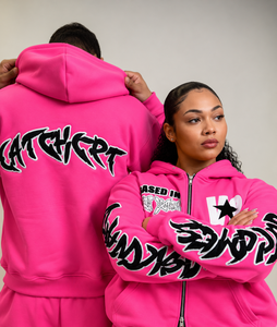 Fabricant de survêtements streetwear tricotés sur mesure pour l'hiver, ensemble sweat à capuche zippé oversize et pantalon de jogging, broderie graffiti, marque privée - Product Image 3