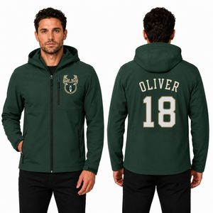 Chaqueta Softshell Personalizada para Hombre con Capucha, Logotipo Bordado en el Pecho, Nombre y Número en la Espalda, Ropa Deportiva al por Mayor para Clubes y Equipos - Product Image 2