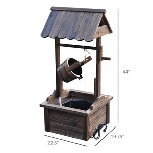 Fontaine à souhaits rustique pour jardin extérieur 220V, accent décoratif - Product Image 3