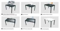 Système de pergola motorisée murale pour extérieur, toit de pergola en aluminium à lamelles pour jardin