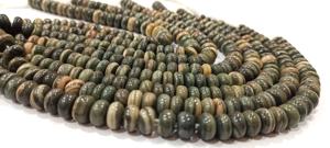 Cuentas Redondas Lisas de Jaspe Zebra Natural de 8 mm, Vendidas por Hilo de 8 Pulgadas de Largo - Product Image 2