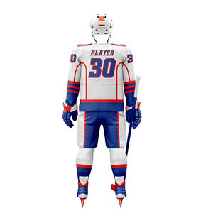 ชุดฮอกกี้น้ำแข็งรุ่นใหม่ปี 2026 บริการสั่งทำแบบ Sublimation OEM ผ้าโพลีเอสเตอร์ 100% ระบายอากาศได้ดี แห้งเร็ว คุณภาพสูง สำหรับผู้ใหญ่ทุกเพศ - Product Image 3