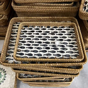 Bandeja de Ratán con Incrustaciones de Nácar Ecológica para Presentaciones de Lujo con Soporte al por Mayor, Ligera y Duradera, Vietnam - Product Image 5