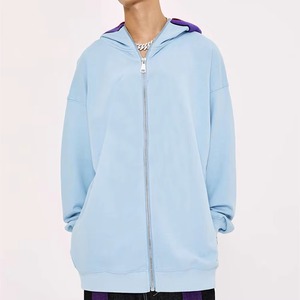Sudadera con capucha y cremallera para hombre, estilo oversize, de algodón y forro polar, con diseño paisley y patchwork en verde oliva, estilo streetwear. - Product Image 4