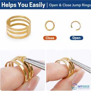 Ensemble de 3 mini-pinces en acier inoxydable avec pinces à bec effilé, coupantes diagonales et à bec long, kit d'outils de fabrication de bijoux rose pour femmes - Product Image 3