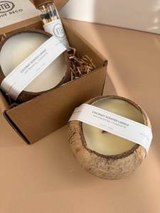 Recipiente para Velas Ecológico Hecho de Cáscara de Coco |   Contenedor de Vela Natural Hecho a Mano |   Suministro al por Mayor Vietnam - Product Image 6
