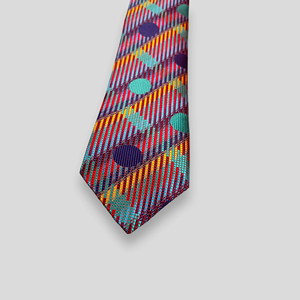 Corbata Benon Premium Multicolor con Diseño Geométrico de Puntos para Hombre |   Corbata Formal de Poliéster |   Ropa Moderna de Diseño para Negocios y Fiestas - Product Image 2