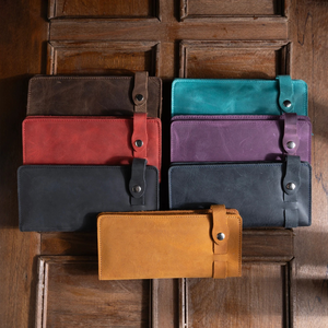 Custom Genuine Leather Fold Short Men's Card Holder <b>Wallets</b> High Quality <b>RFID</b> Blocking Customizable Color And Logo For Daily Use - Product Image 2