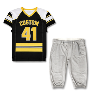 Youth american football uniform set padded jersey pants helmet gloves <b>socks</b> custom colors numbers letters now - Product Image 1