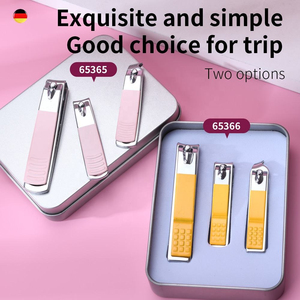 Professional Classic 3pc Manicure <b>Set</b> Compact Pedicure Kit Surgical Grade Stainless Steel 4-in-1 <b>Nail</b> Clipper Travel Friendly - Product Image 5