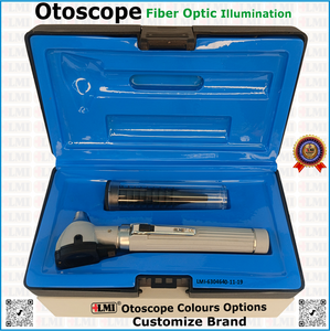 Ensemble d'instruments d'otoscopie à fibre optique médicale avancée, gris, manuel, certifié CE, certifié ISO13485, garantie de 3 ans, chirurgie générale - Product Image 4