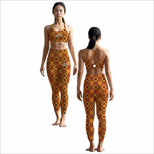 Ensembles de yoga extensibles pour femmes avec tissu respirant pour la gym, le fitness et le yoga. Ensembles de yoga confortables en 2 pièces pour femmes. - Product Image 4