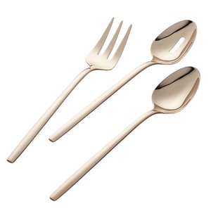Juego de cubiertos de acero inoxidable premium con diseño de mango de bambú de lujo para el hogar, cocina y comedor de hotel, precio de fábrica. - Product Image 5