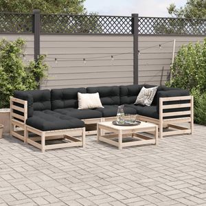 Conjunto de Sofás Modulares Grandes para Jardín, Hechos a Mano con Madera de Pino Sólida, Muebles Duraderos y Elegantes - Product Image 3