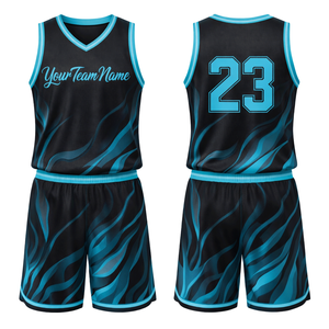 Tenue de basketball personnalisée en gros OEM, fournisseur et fabricant de haute qualité, ensemble maillot et short réversibles pour équipe - Product Image 6