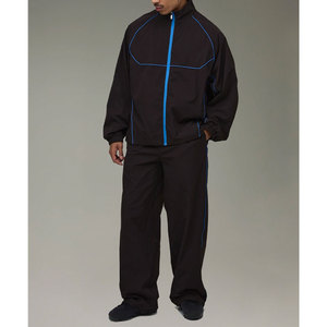 Ensemble de survêtement en nylon pour homme, style streetwear, veste coupe-vent oversize et pantalon, style hip hop - Product Image 4