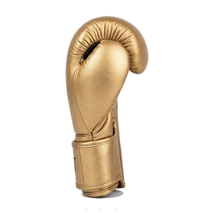 Professional Metallic Gold Boxing Training <b>Gloves</b> Premium Leather Sparring <b>Gloves</b> Muay Thai Kickboxing Custom Logo OEM Gear 16oz - Product Image 3