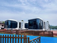 Capsule spatiale entièrement meublée, maison-conteneur, hôtel 2 chambres, villa à énergie solaire, maison d'hôtes Airbnb